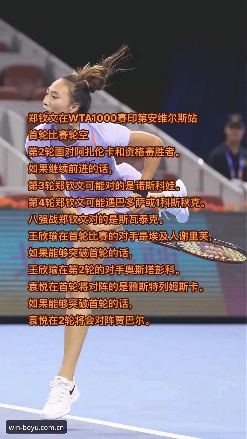 2026法网女单签表揭晓：郑钦文非种子出战，博鱼体育赛事平台解析中国金花前景
